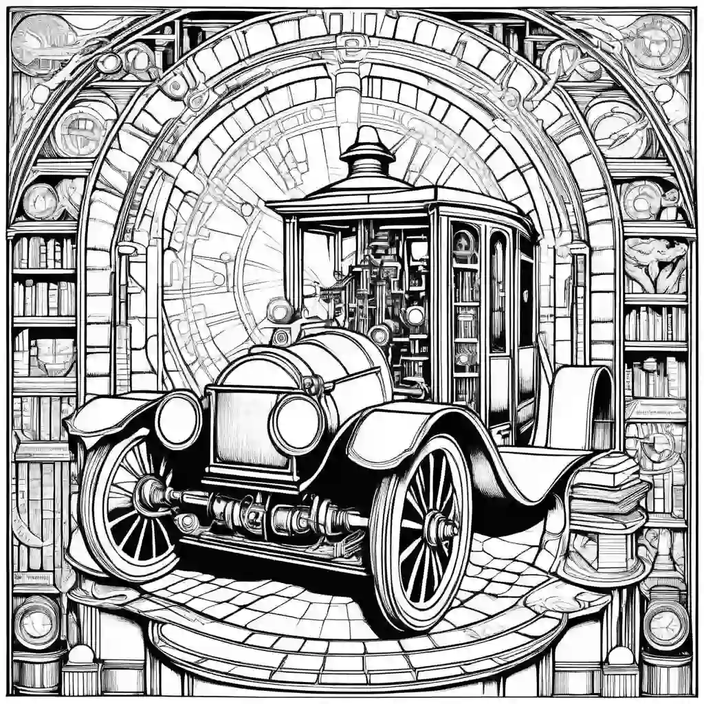 H.G. Wells' Time Machine coloring pages
